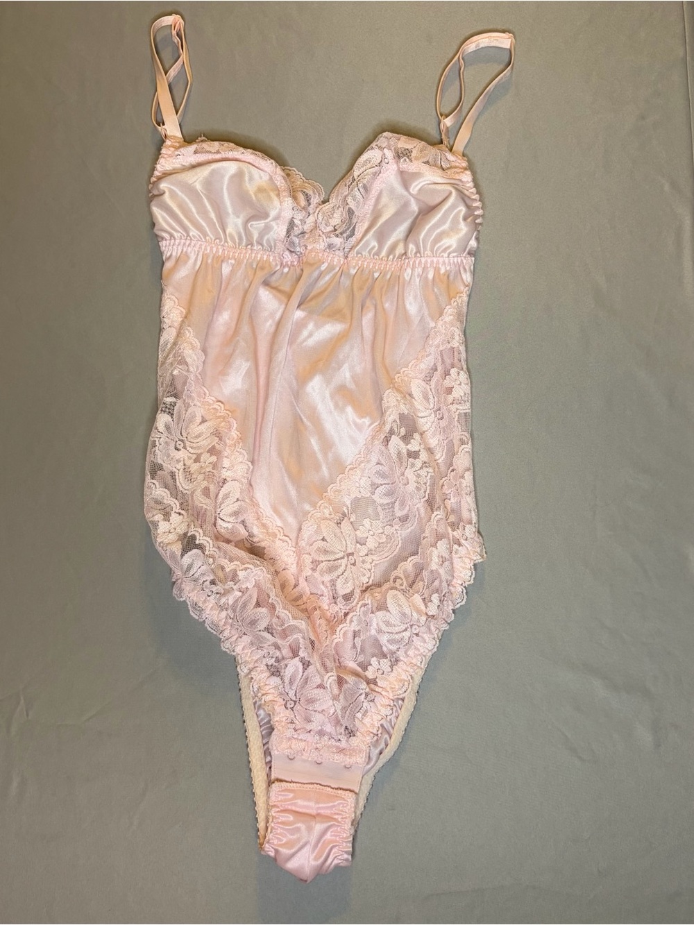 Vintage Dolores for Poirettes Delicate Lace Body Suit - Pink